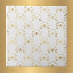 Azulejo Elegante Wreath de Laurel<br><div class="desc">Baldosas blancas con abejas doradas en corona de laurel.</div>