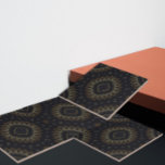Azulejo Elegante y brillante medallón negro y oro<br><div class="desc">El diseño de las baldosas es elegante y brillante.</div>