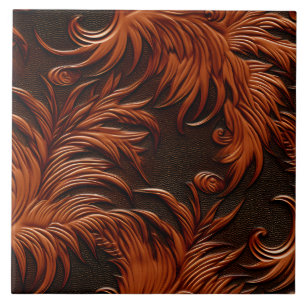 Azulejo Elegante y elegante cuero falso Grabado en relieve