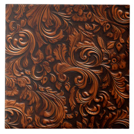 Azulejo Elegante y elegante cuero Grabado en relieve de im
