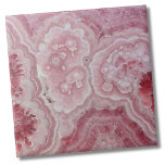 Azulejo Elegante Y Moderno Rosa<br><div class="desc">¡Una impresión similar también está disponible! Una cautivadora impresión rodocrosista rosa que le da vida a la delicada belleza de este impresionante mineral. Con una perspectiva de primer plano, esto muestra los detalles intrincados y los patrones hipnotizantes de la piedra rodocrosiana. Sus tonos rosas suaves crean una experiencia visual relajante...</div>