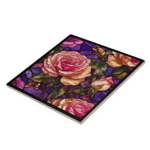 Azulejo Elegante y popular colección de Rosas de vidrio te