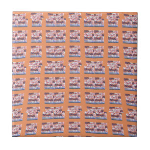 Azulejo Elegante y único arte con estampado cardíaco para