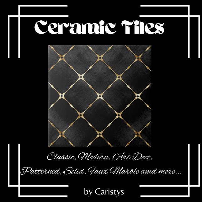 Azulejo Elegantes plazas de oro y negro (Subido por el creador)