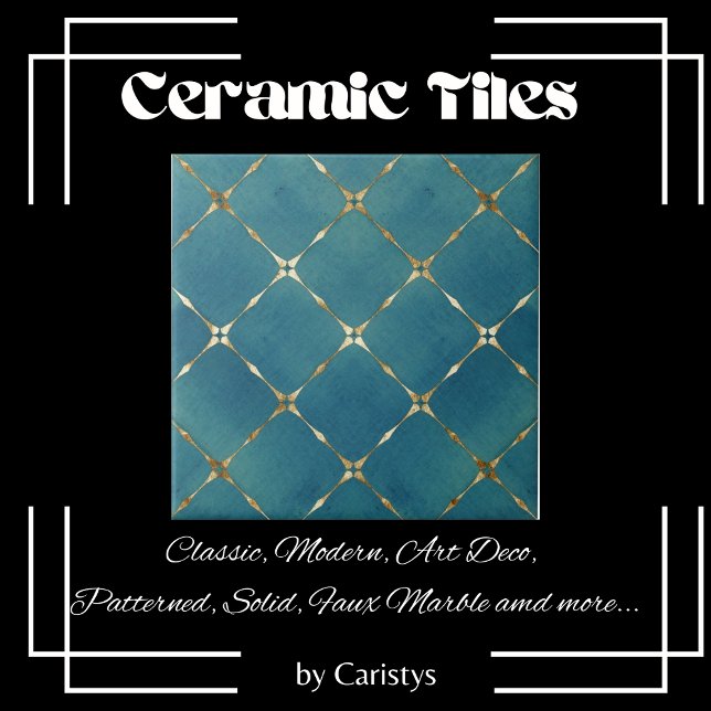 Azulejo Elegantes plazas Verde azuladas azules y doradas (Subido por el creador)