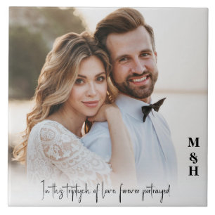 Azulejo elegantes recién casados modernos foto boda