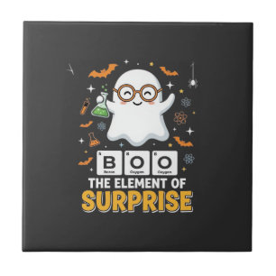 Azulejo Elemento sorpresa de fantasma de Halloween Boo Dis
