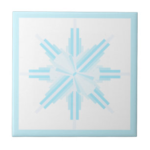 Azulejo Elementos Art Deco en azul pastel