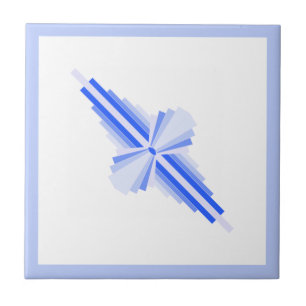 Azulejo Elementos Art deco en azul rico