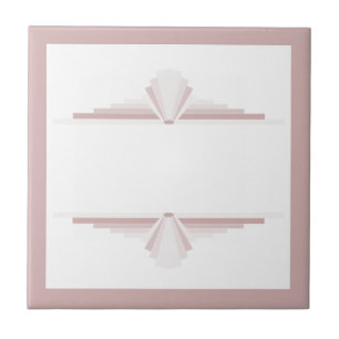 Azulejo Elementos Art Decó en marrón claro