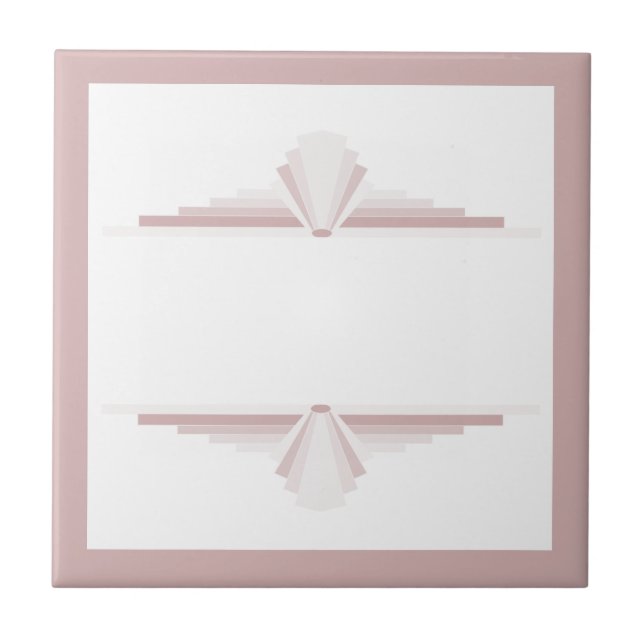 Azulejo Elementos Art Decó en marrón claro (Frente)