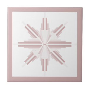 Azulejo Elementos Art Decó en marrón claro