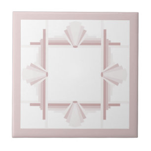 Azulejo Elementos Art Decó en marrón claro