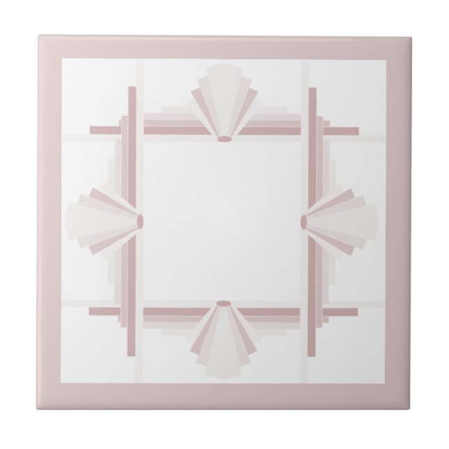 Azulejo Elementos Art Decó en marrón claro (Frente)