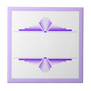 Azulejo Elementos Art deco en púrpura profundo y claro