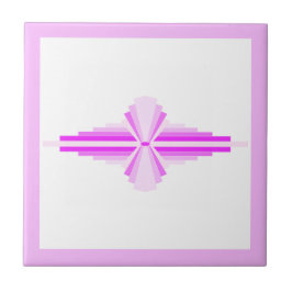 Azulejo Elementos Art Decó en rosa