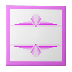Azulejo Elementos Art Decó en rosa
