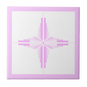 Azulejo Elementos Art Decó en rosa