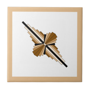 Azulejo Elementos Art Deco en tonos oscuros y claros