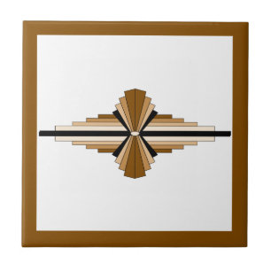 Azulejo Elementos Art Deco en tonos oscuros y claros