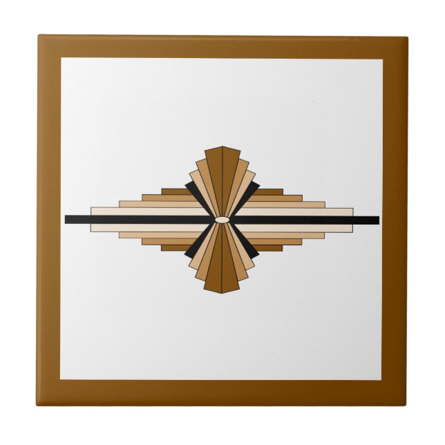 Azulejo Elementos Art Deco en tonos oscuros y claros (Frente)