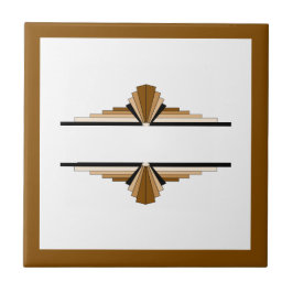 Azulejo Elementos Art Deco en tonos oscuros y claros