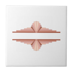Azulejo Elementos Art Decó en una paleta de oro rosa