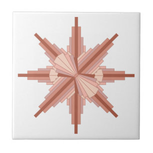 Azulejo Elementos Art Decó en una paleta de oro rosa