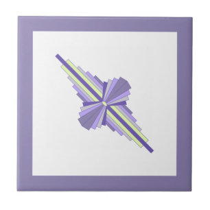 Azulejo Elementos Art deco en uva, limón y lilac