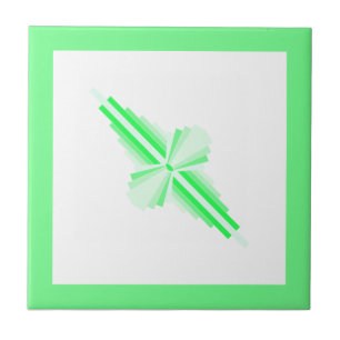 Azulejo Elementos Art Déco en verde verde azulado fluoro