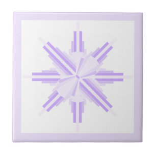 Azulejo Elementos Art deco en violeta clara