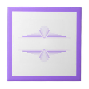 Azulejo Elementos Art deco en violeta clara