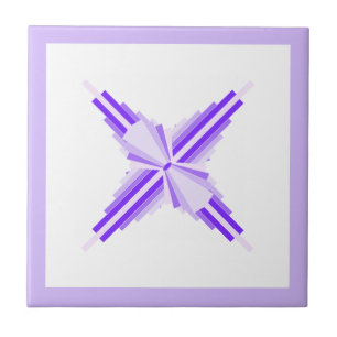 Azulejo Elementos Art deco en violeta profunda y clara