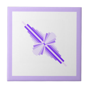 Azulejo Elementos Art deco en violeta profunda y clara