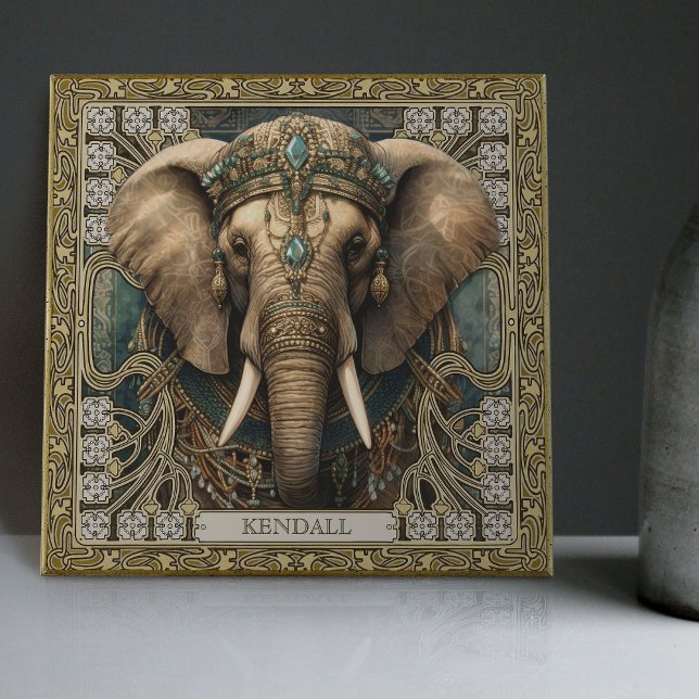 Azulejo Elephant Spirit Animal Carpetpunk Jewels Altarpiec (Subido por el creador)