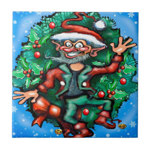 Azulejo Elf Wreath