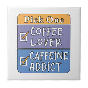 Azulejo Elige uno: café o cafeína