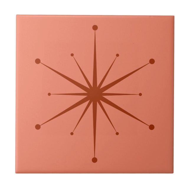 Azulejo Elija su propio Starburst Atómico Retro de Colores (Frente)
