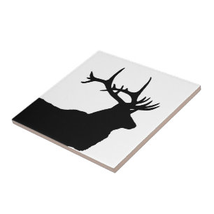 Azulejo Elk Head Silhouette