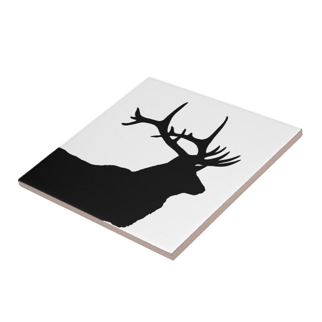 Azulejo Elk Head Silhouette (Lado)