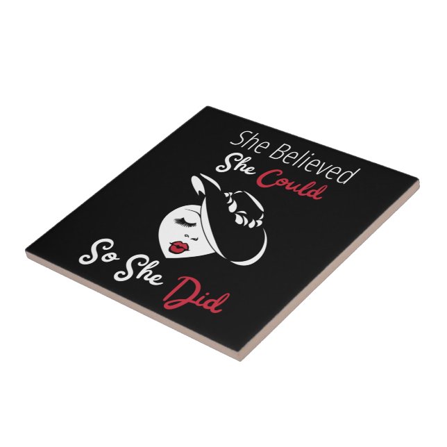 Azulejo Ella Creía Que Podía Así Que Hizo Tile De Cerámica (Lado)