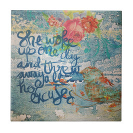 Azulejo Ella Despertó Un Día No Más Excusa Al Collage