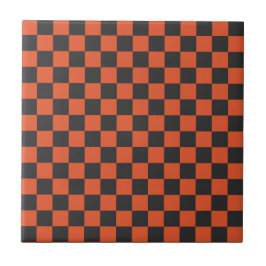 Azulejo Ember and ash checkerboard pattern