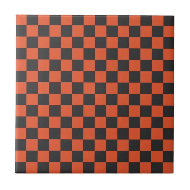 Azulejo Ember and ash checkerboard pattern (Frente)