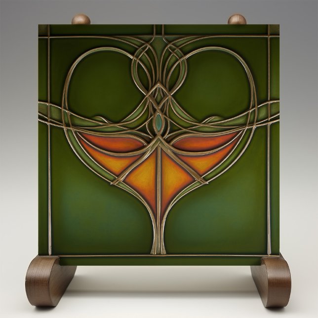 Azulejo Emerald Grace Art Nouveau (Subido por el creador)