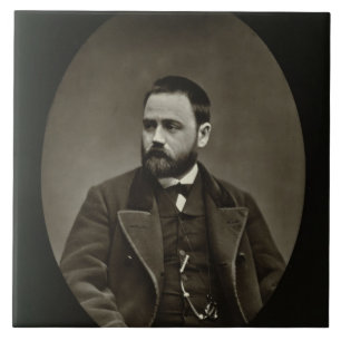 Azulejo Emile Zola (1840-1902) de 'Galerie Contemporaine