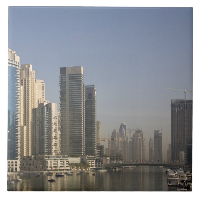 Azulejo Emiratos Árabes Unidos, Dubai. Torres Marina con b (Frente)