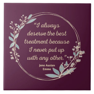 Azulejo Emma De Jane Austen Cita II - Estilo Cuto