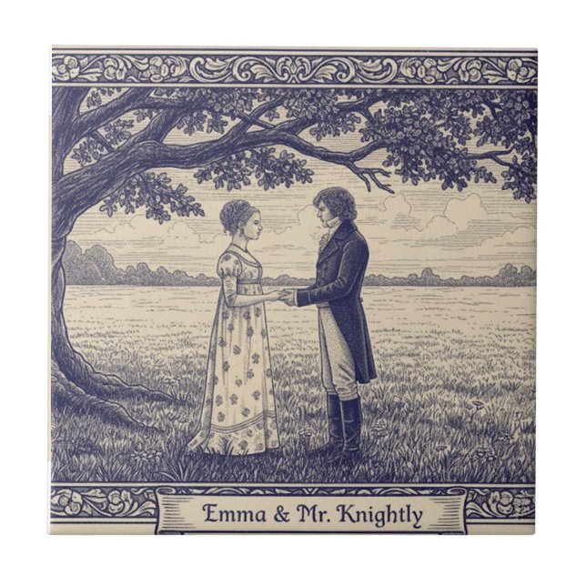 Azulejo Emma y el Sr. Knightley (Frente)