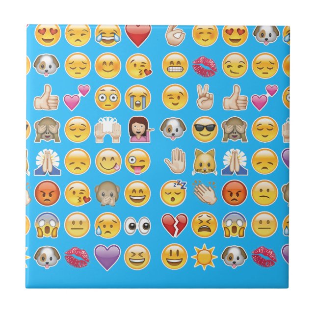 Azulejo emoji azul (Frente)